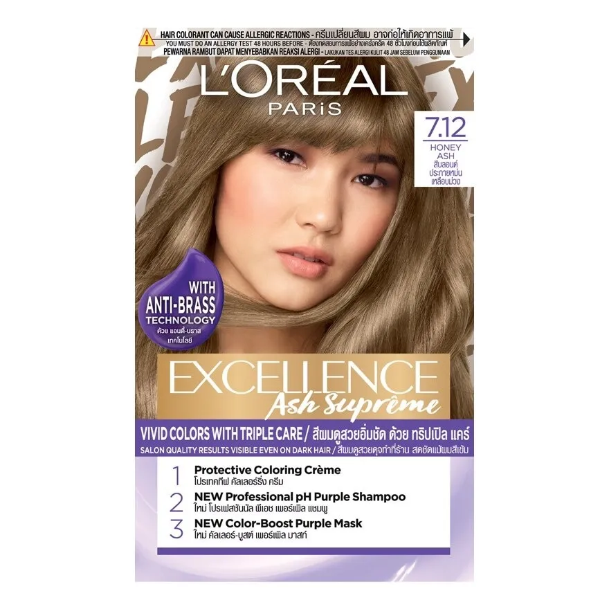 L'Oreal Paris Excellence Ash Supreme 7.12 Honey Ash Hair Color